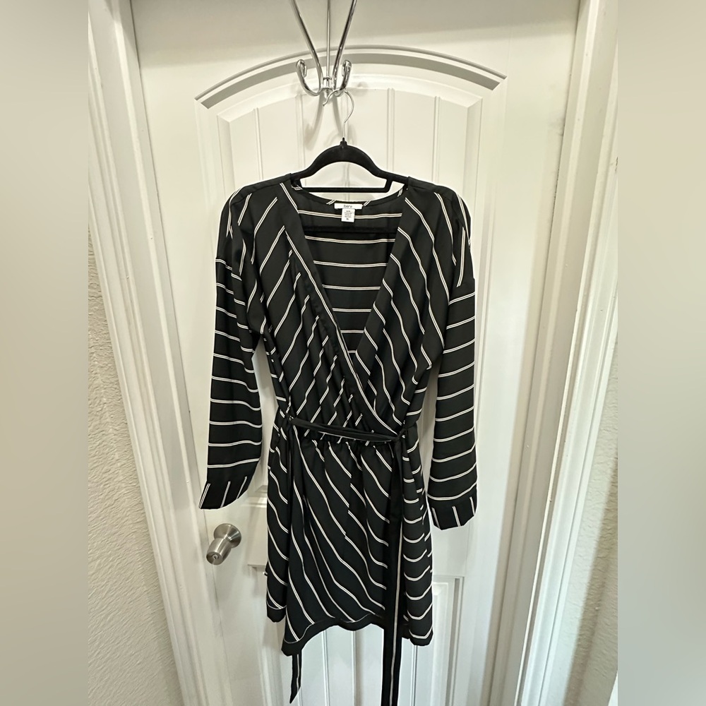 Bar III Black and White Striped Dress size xl